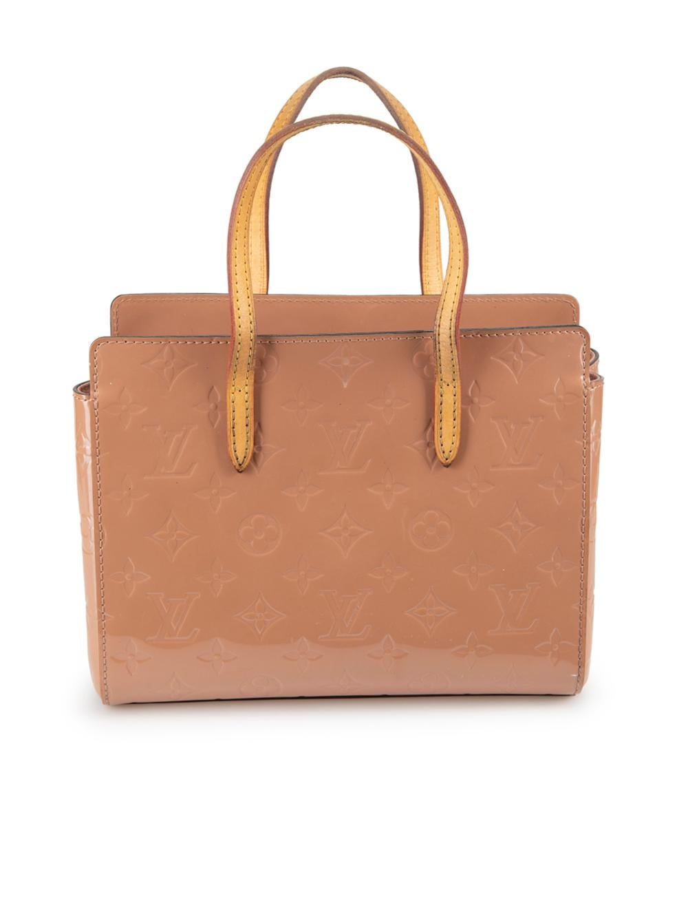 Louis Vuitton Women's 2013 Brown Patent Leather Monogram Vernis Catalina BB In Good Condition In London, GB