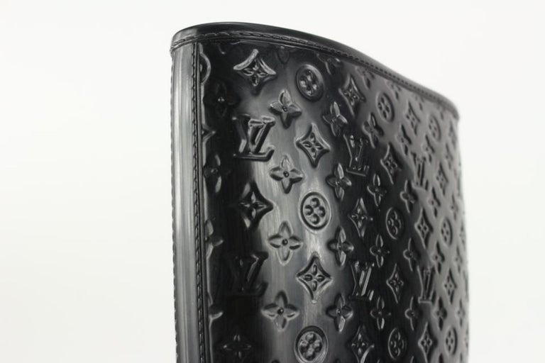 Louis Vuitton Monogram Black Rain Boots Size 37 MSLZXSA