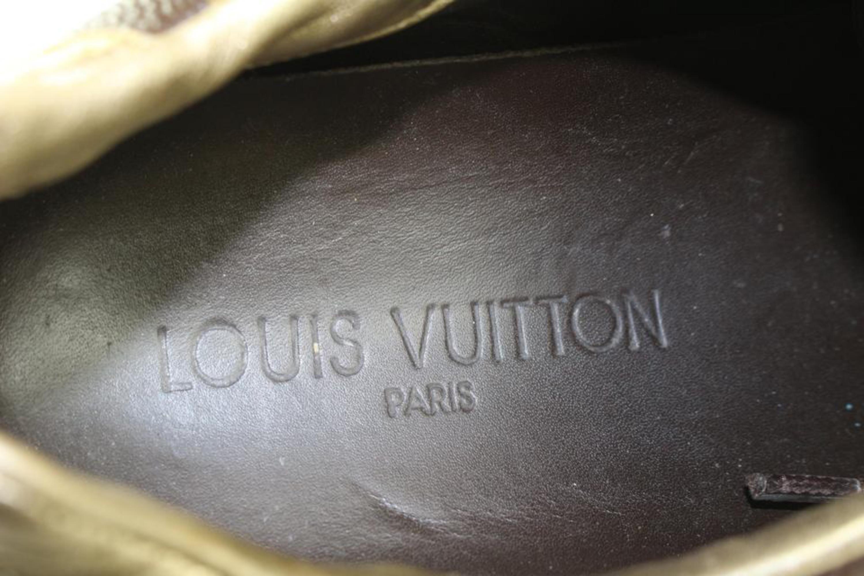 Louis Vuitton Womens 36 Brown Patent Monogram Globe Trotter Sneaker 1117lv3 For Sale 3