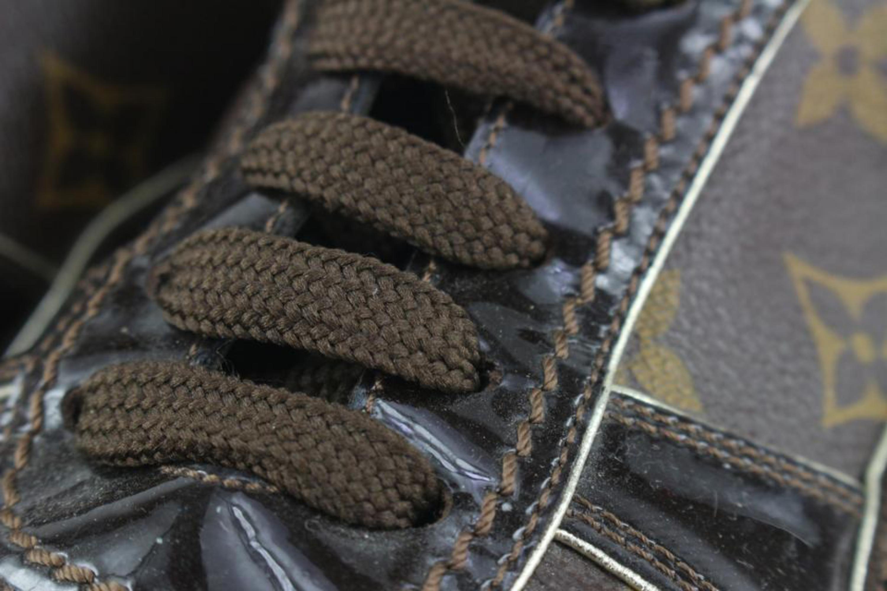 LOUIS VUITTON Stellar Monogram Leather Sneakers Womens Size 41 EU