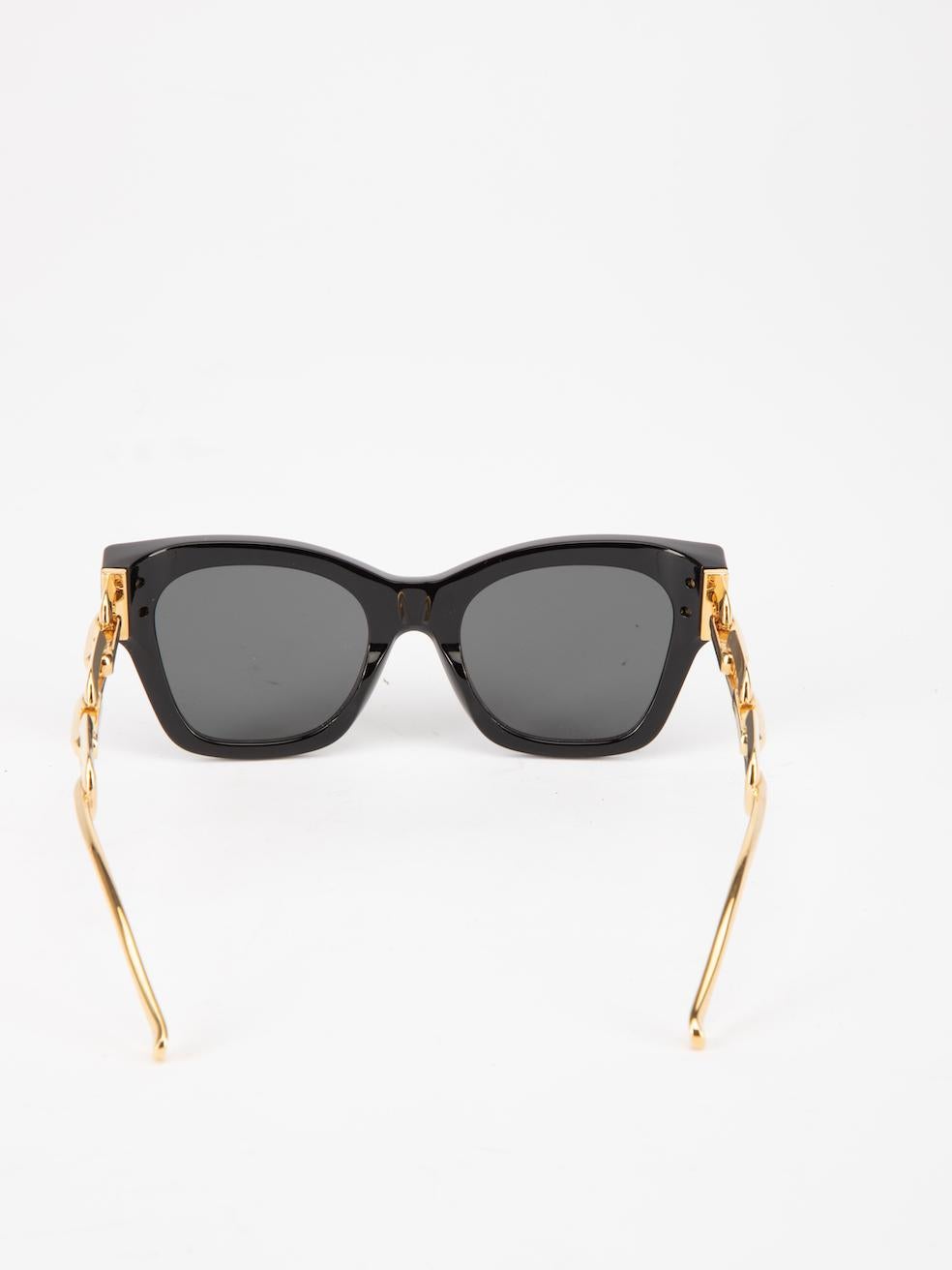 Louis Vuitton Women's Black Edge Chain Cat Eye Sunglasses 1