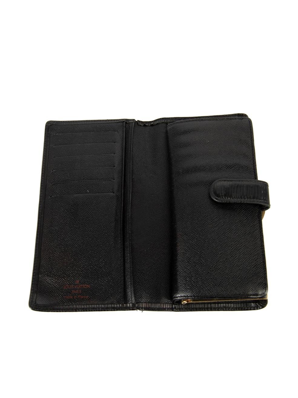 Louis Vuitton Women's Black Epi Leather French Purse Wallet 2