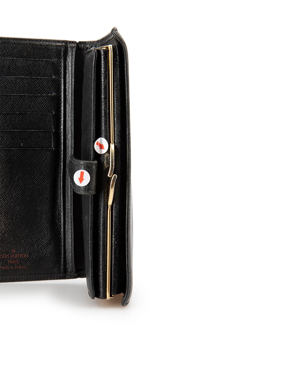 Louis Vuitton Women's Black Epi Leather French Purse Wallet 3