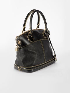 Louis Vuitton Women's Black Leather Suhali Lockit PM Handbag