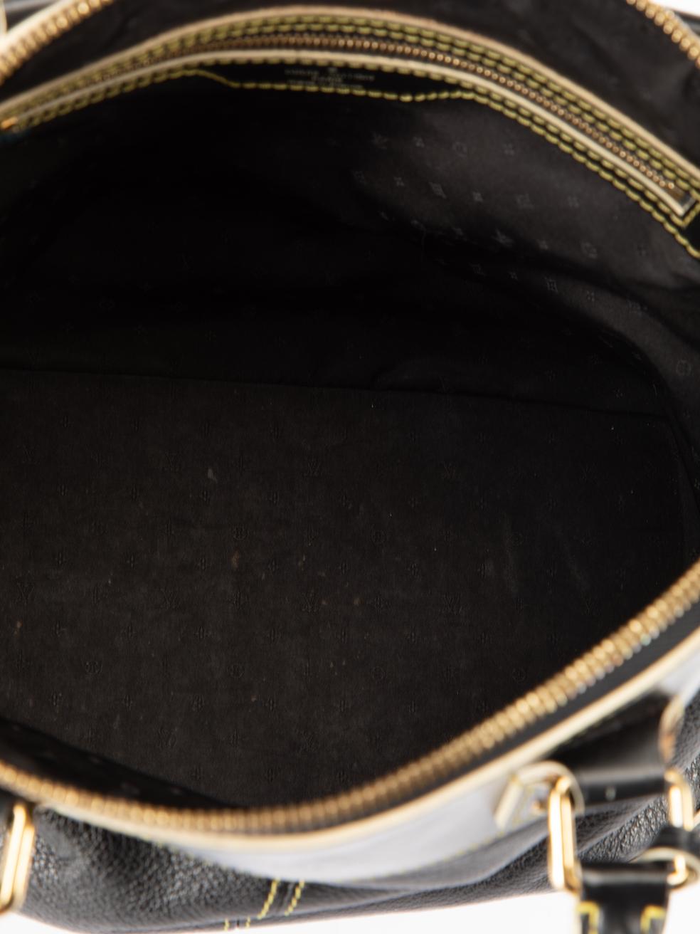 Louis Vuitton Damen- Suhali Lockit PM Handtasche aus schwarzem Leder 2