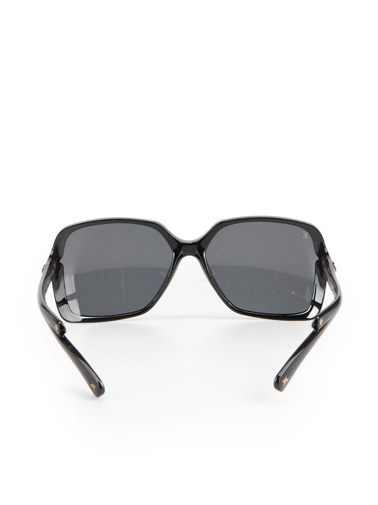 Schwarze Logo-Sonnenbrille von Louis Vuitton für Damen mit