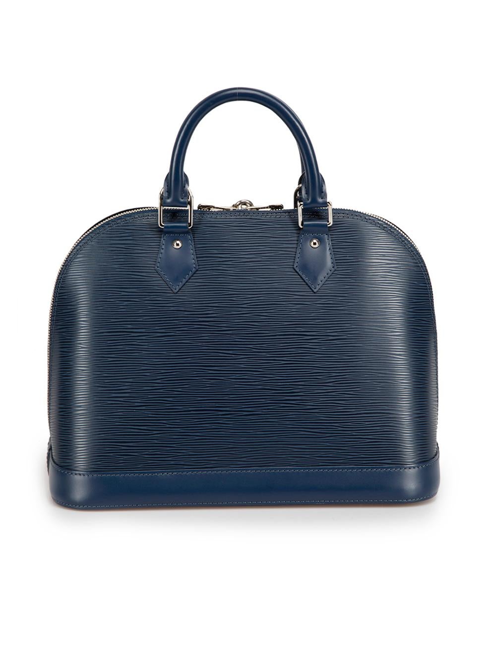 Black Louis Vuitton Women's Blue Epi Leather Alma PM Handbag