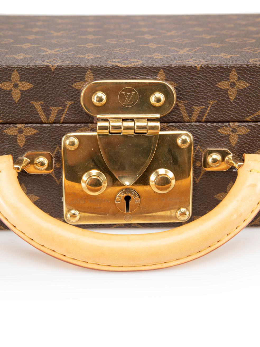 Louis Vuitton Women's Brown Attaché Hard Trunk Monogram Briefcase Jewellery Case 2