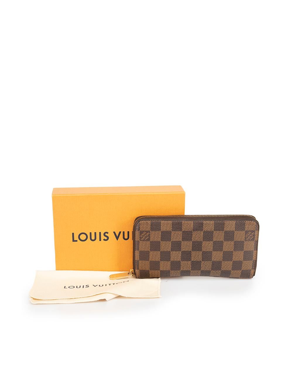 Louis Vuitton Women's Brown Damier Ebene Wallet For Sale 3