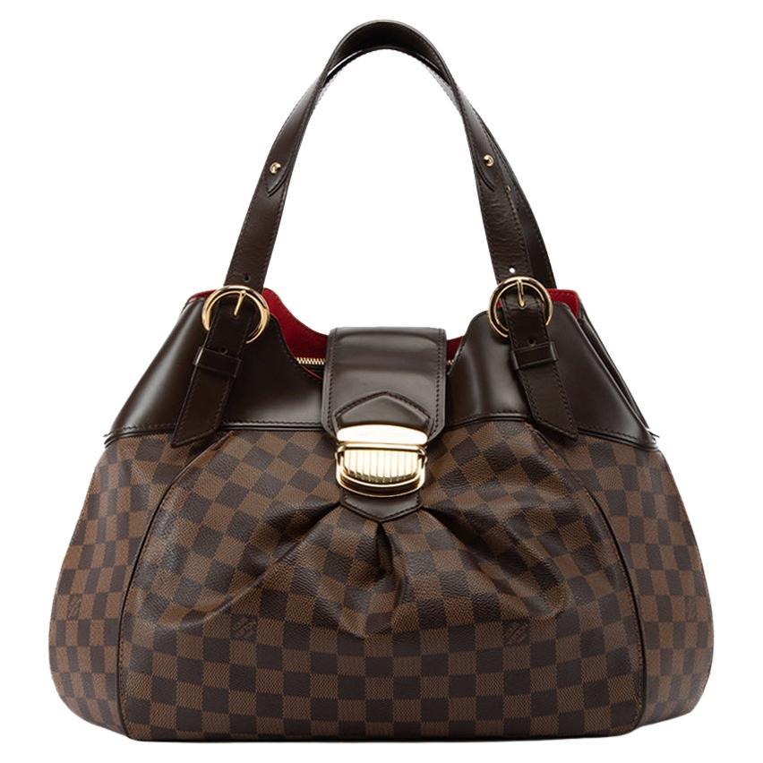 Louis Vuitton Women's Brown Leather Damier Ebene Sistina GM Bag