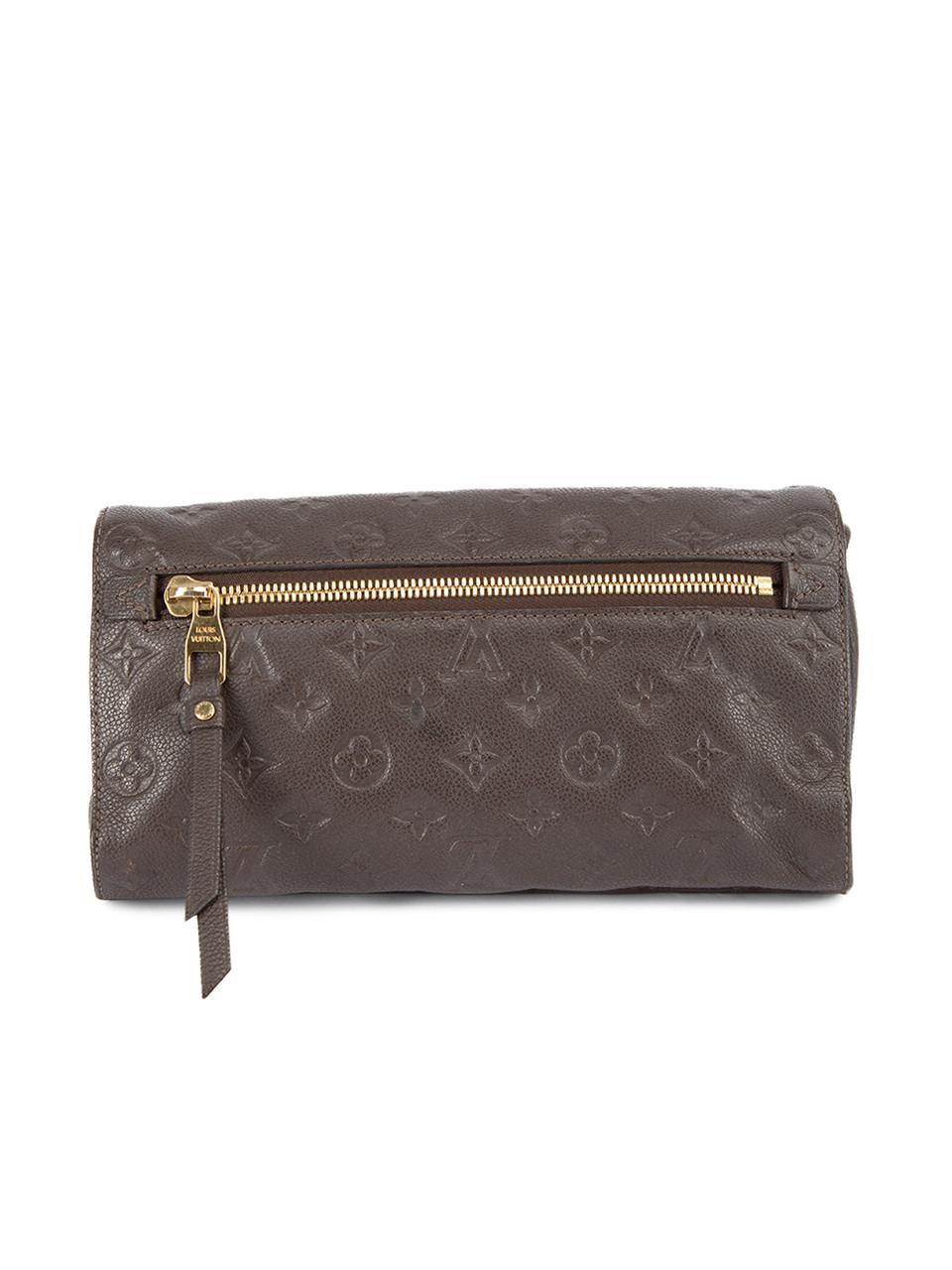 Louis Vuitton Women's Brown Leather Petillante Clutch In Good Condition In London, GB