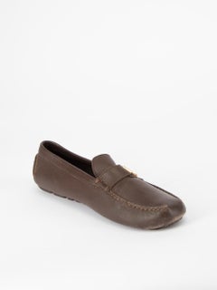 Louis Vuitton Women's Brown Leather Square Toe Loafers