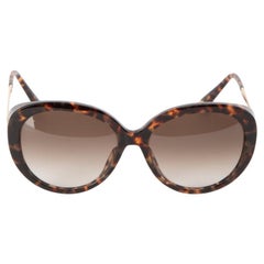 Used Louis Vuitton Women's Brown Tortoiseshell Oversized Sunglasses