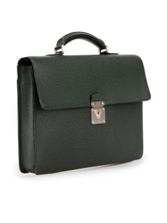 Louis Vuitton Women's Green Leather Epicea Taiga Robusto 1 Briefcase