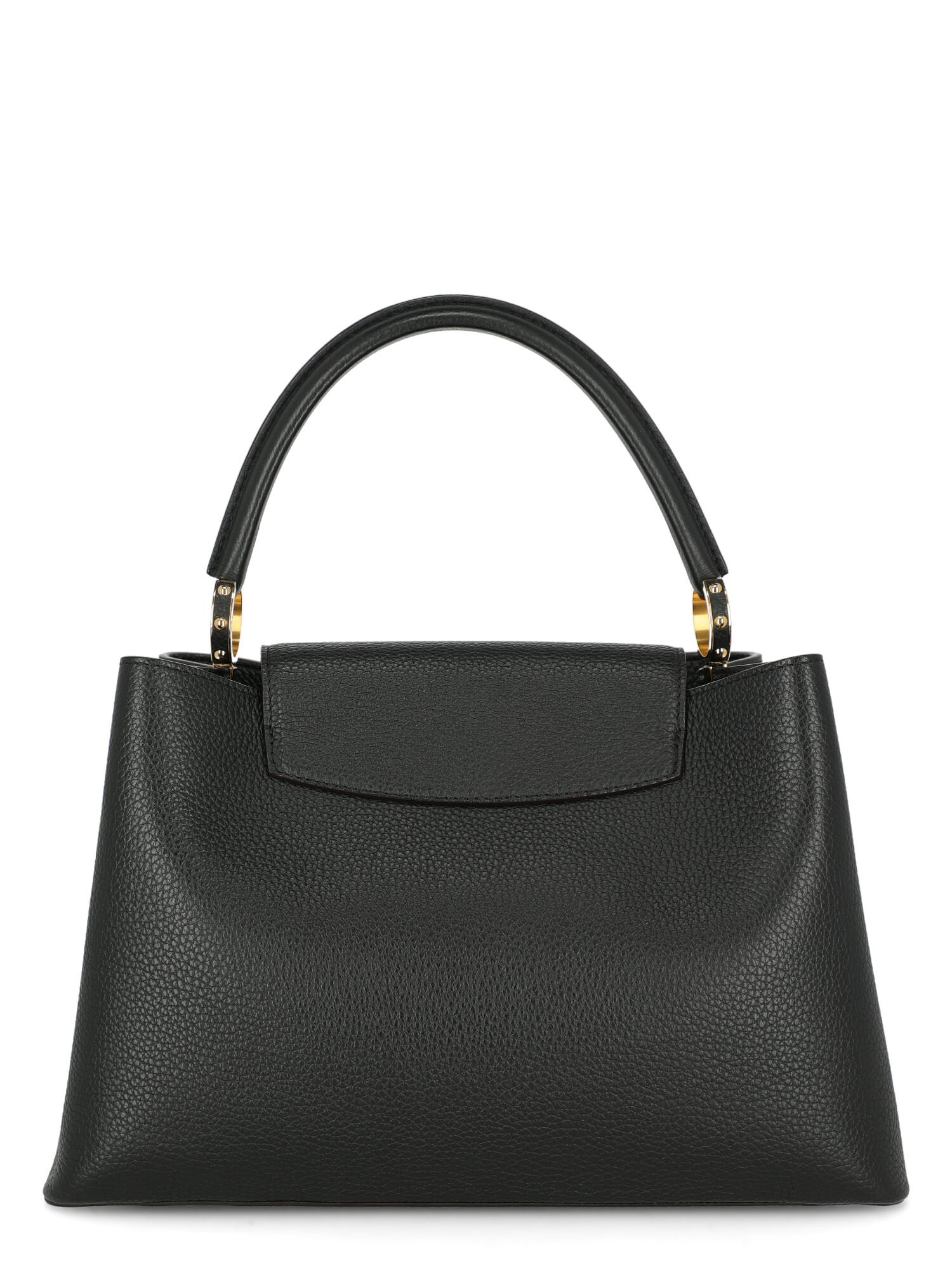 Louis Vuitton Women's Handbag Capucines Black Leather For Sale 1