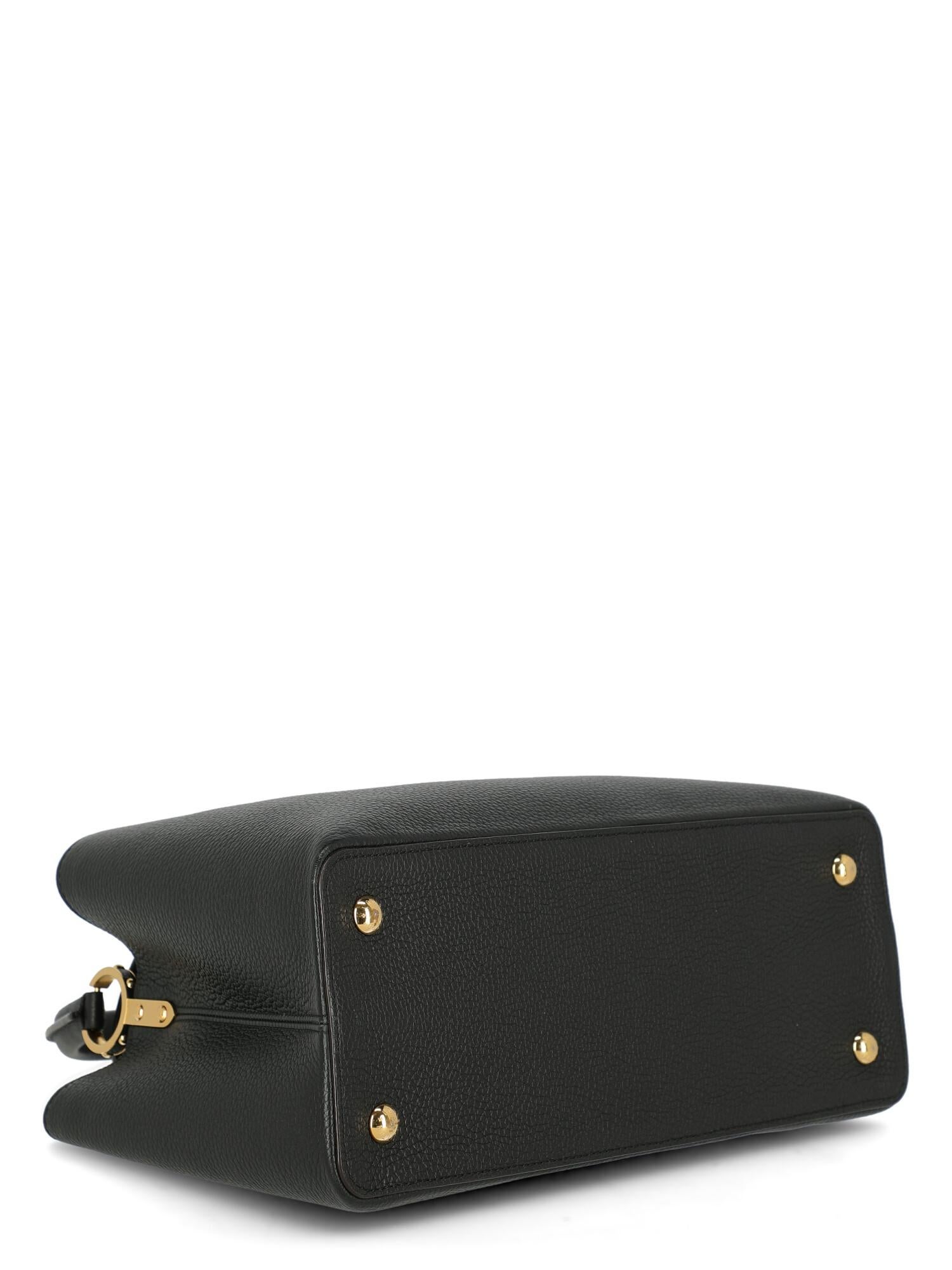 Louis Vuitton Women's Handbag Capucines Black Leather For Sale 2