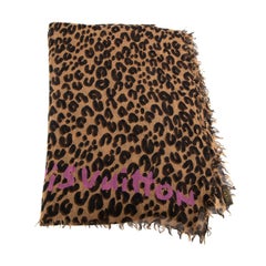Louis Vuitton Women's Leopard Print Cashmere Shawl