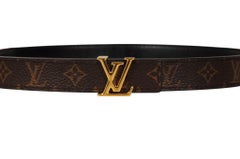 Louis Vuitton Womens LV Initials 20MM Reversible Belt Sz 65 M0431 Logo Monogram