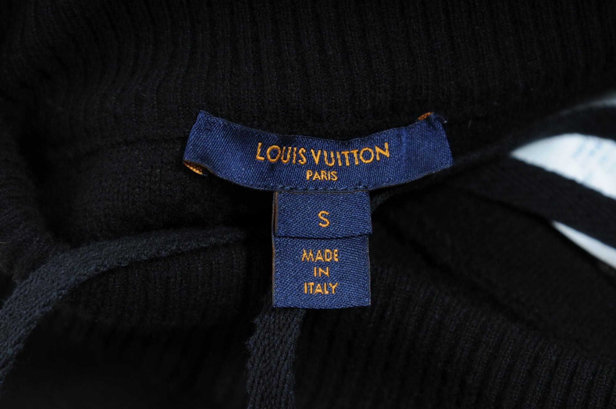 Louis Vuitton Womens Monogram Jacquared Colorblock Print Pants Small Black Wool in vendita 2