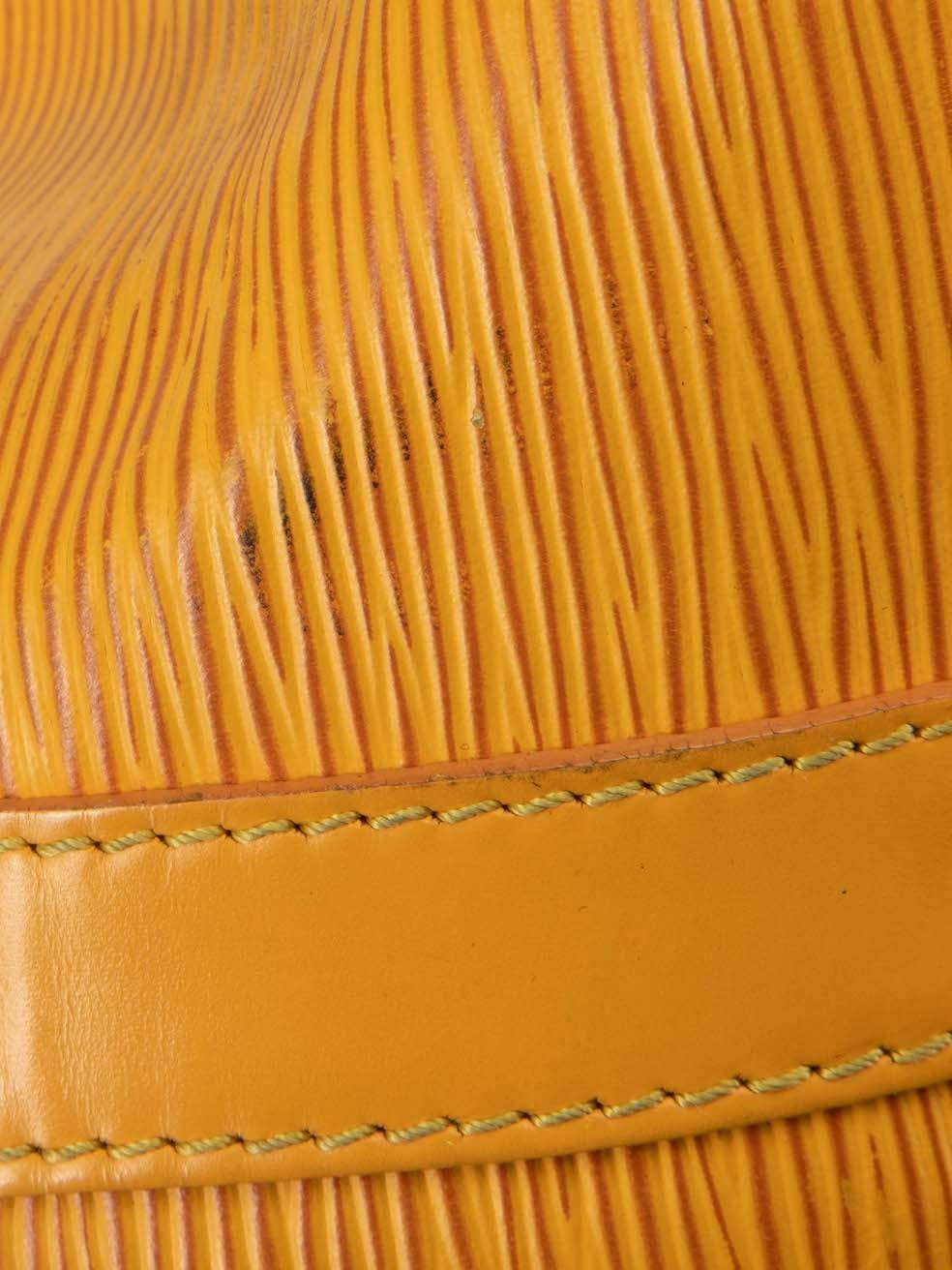 Louis Vuitton Women's Mustard Yellow Epi Leather Noe Bucket Bag 4