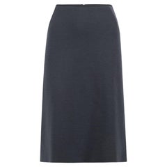 Louis Vuitton Women's Navy Wool Pencil Skirt