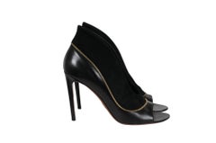 Louis Vuitton Womens Open Toe Perfecto Zip Around Pumps US 11 EU 41 Black Suede