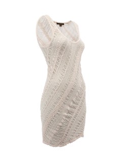 Louis Vuitton Women's Pink Knitted Sleeveless Mini Dress