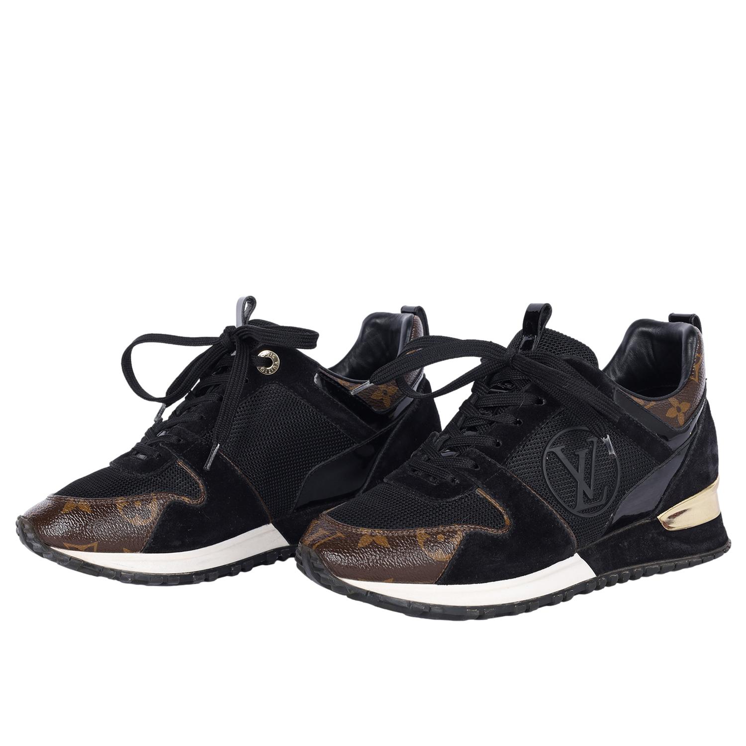 da uomo o donna LOUIS VUITTON Donna Run Away Nero / Monogram EU 35 US 6-6.5 in vendita