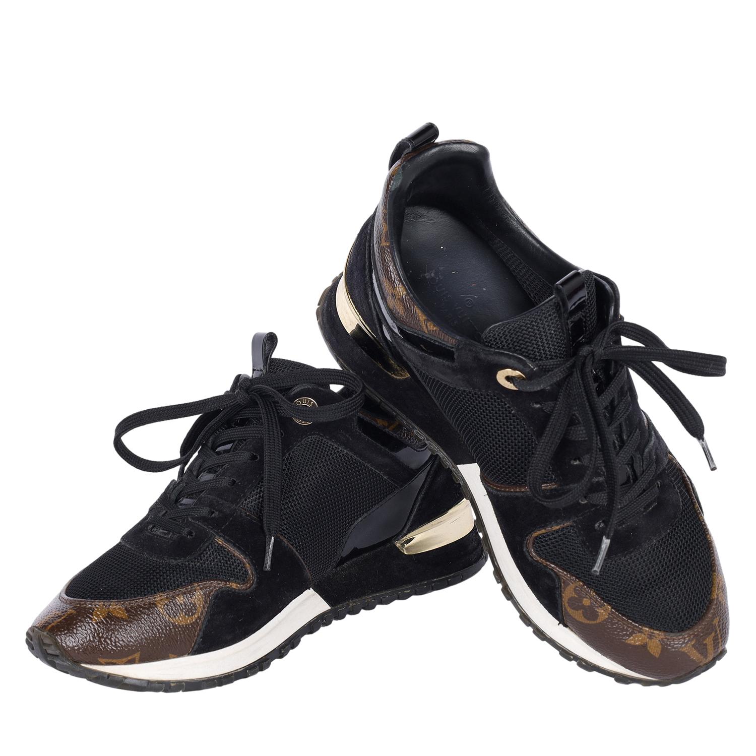 LOUIS VUITTON Donna Run Away Nero / Monogram EU 35 US 6-6.5 in vendita 4