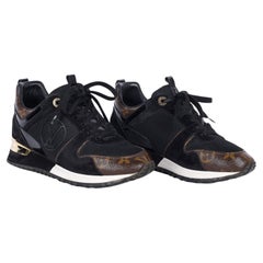 LOUIS VUITTON Womens Run Away Black / Monogram EU 35 US 6-6.5