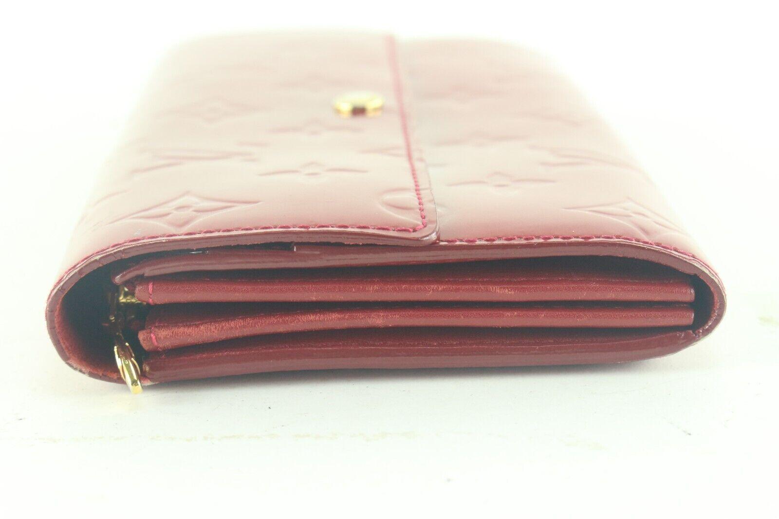 Louis Vuitton Womens Sarah Vernis Leather Long Flap Wallet 3LVS105K For Sale 6
