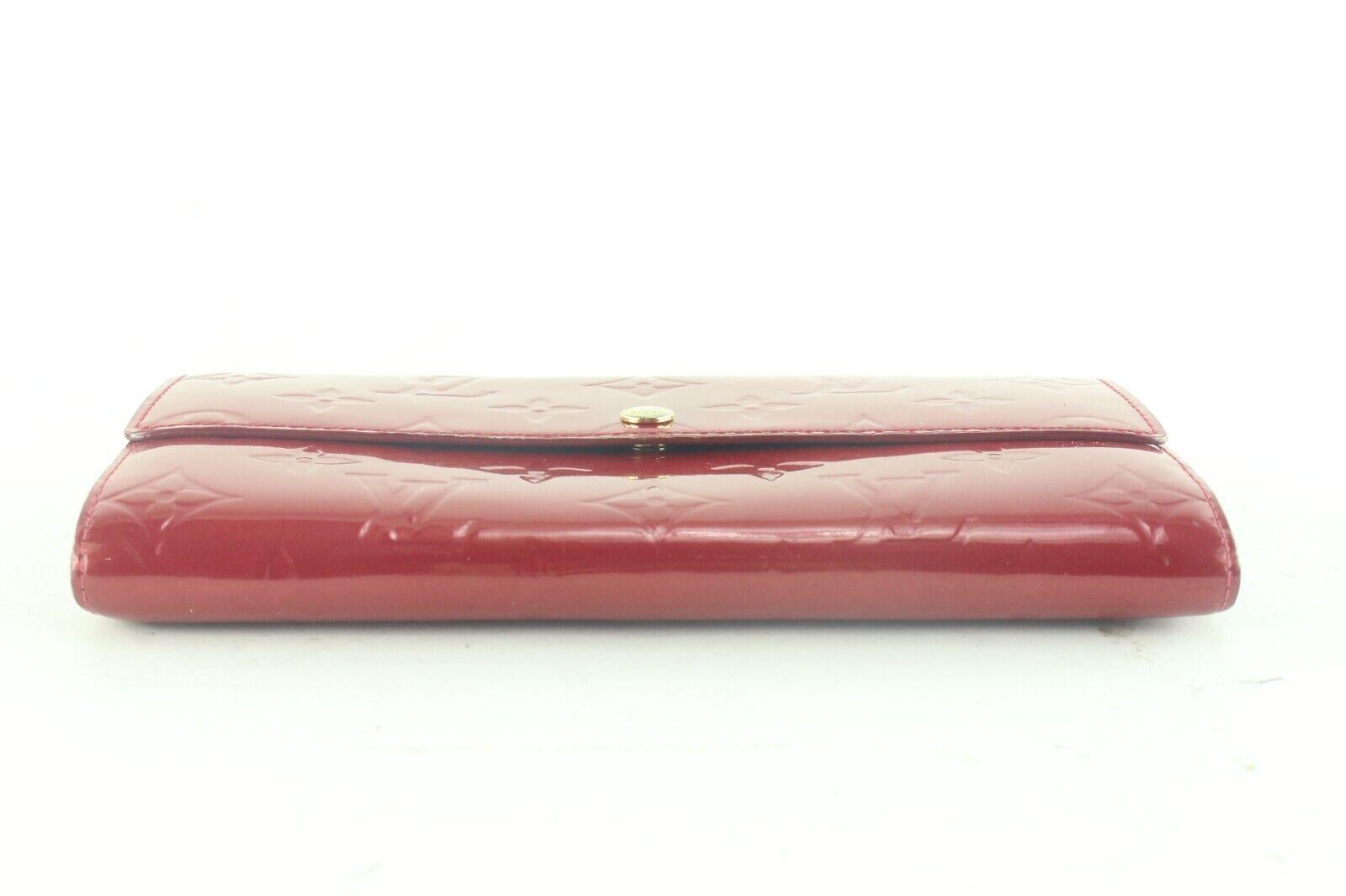Louis Vuitton Damen Sarah Vernis Leder Brieftasche mit langer Klappe für Damen 3LVS105K im Angebot 1