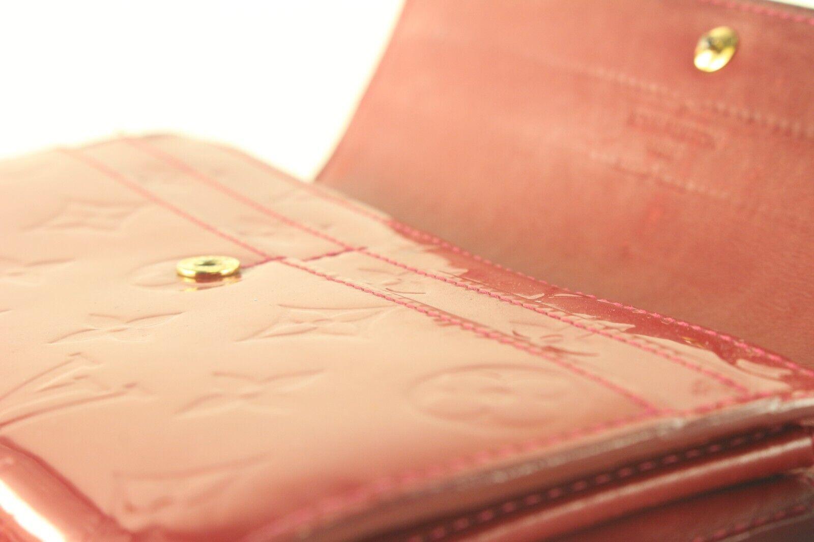Louis Vuitton Womens Sarah Vernis Leather Long Flap Wallet 3LVS105K For Sale 2