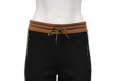 Louis Vuitton Womens Side Stripe Track Pants Small Brown Black Lv Logo Monogram