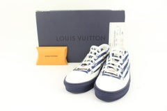 Louis Vuitton Women's Size 37 White Navy Monogram Escale Stellar Low Sneaker s32