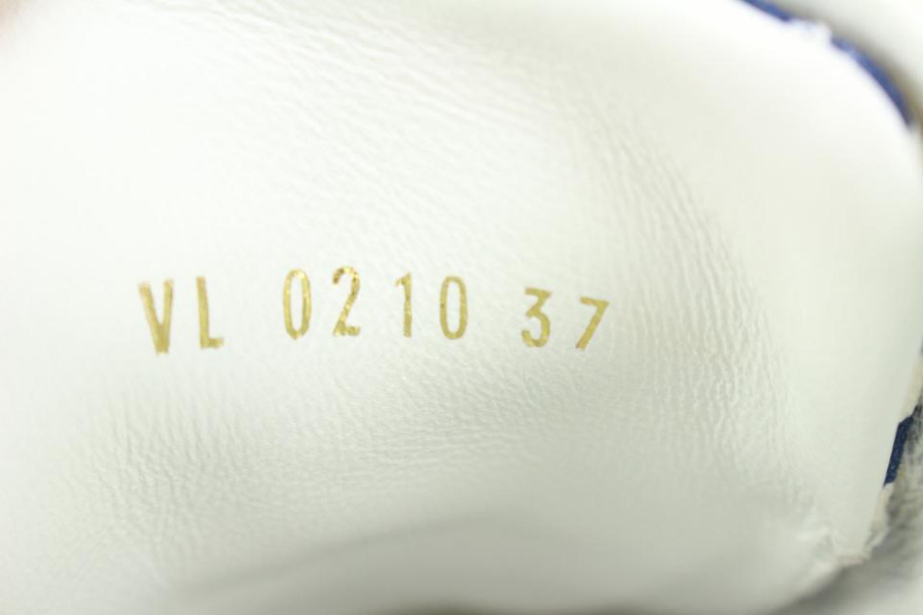 Louis Vuitton Louis Vuitton Damen Größe 37 Weiß Marine Monogramm Escale Stellar Low Sneaker s32 (Grau)