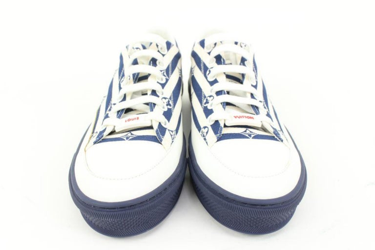Louis Vuitton Women's Size 37 White Navy Monogram Escale Stellar Low  Sneaker s32