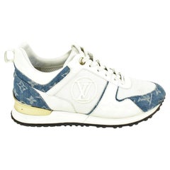 Louis Vuitton Women's Size 39 Monogram Denim Run Away Sneaker 48lk55