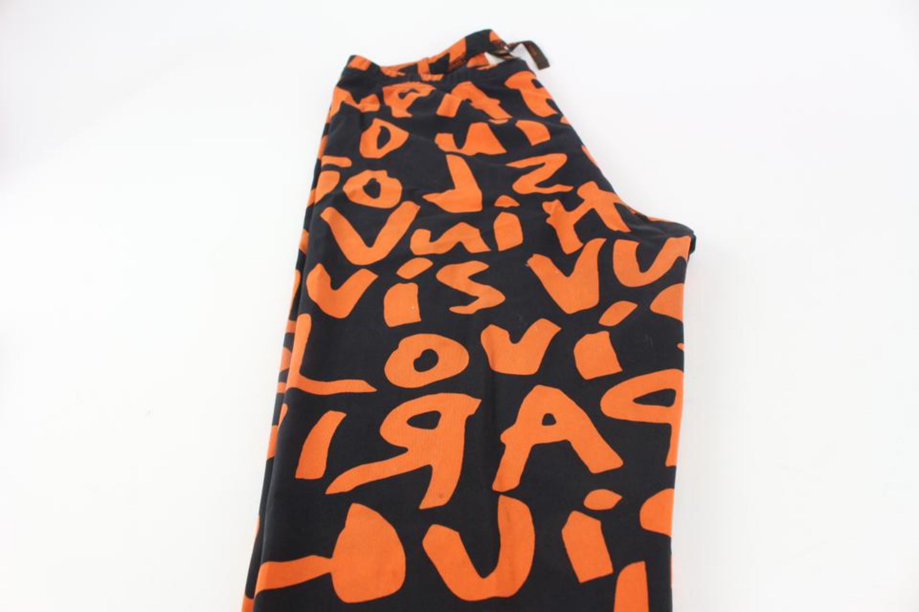 Louis Vuitton Women's Size 40 Stephen Sprouse Orange Graffiti Leggings 126LV50 In Good Condition For Sale In Dix hills, NY