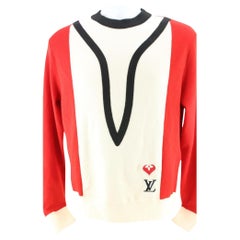 Louis Vuitton Women's Small Limited Cashmere Game On Sweater 7lk630s