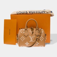 Louis Vuitton Women's Speedy Bandoulière 20 Handbag Ocre Beige Leather