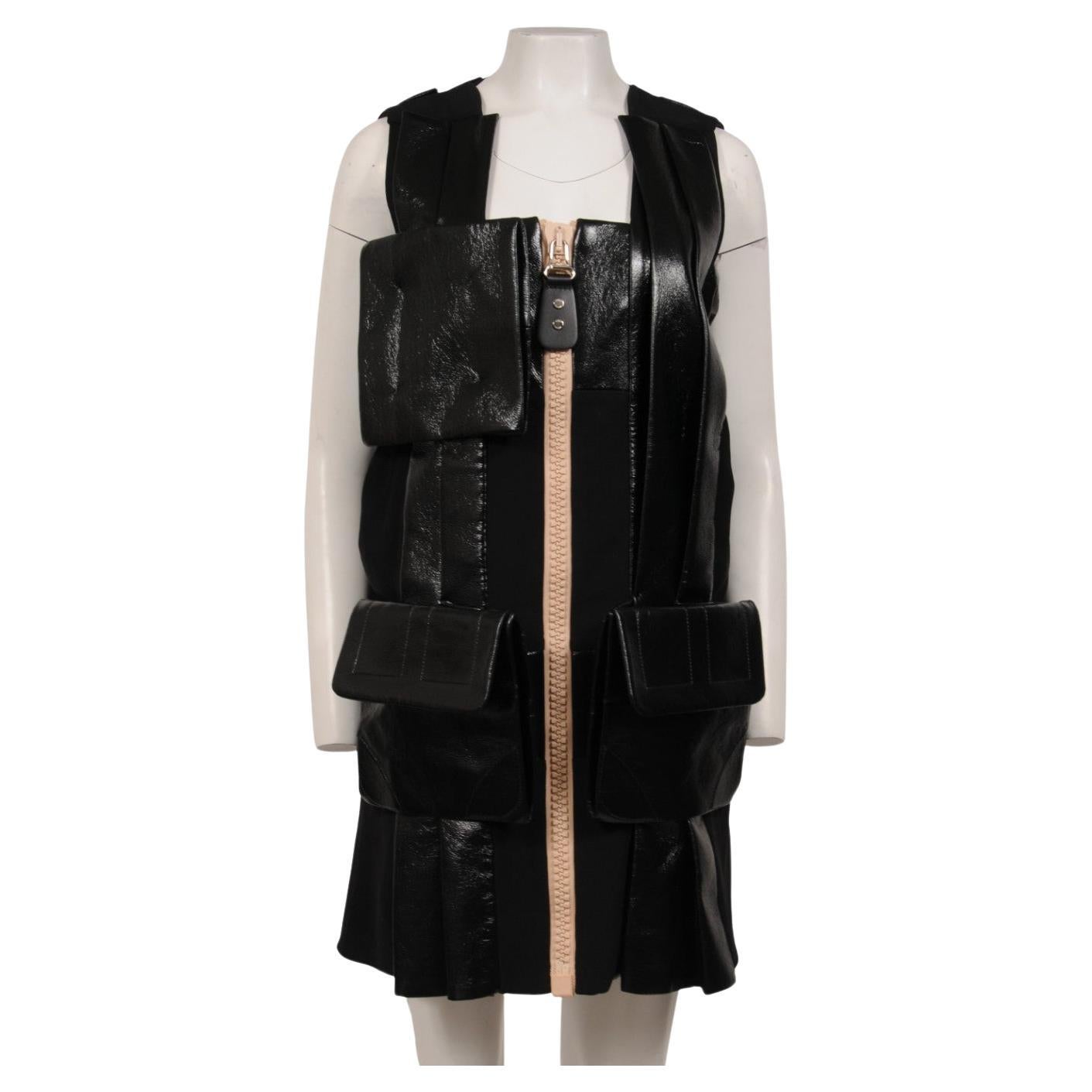 Louis Vuitton Womens SS23 Runway Dress Size FR 36 Black Patch Pockets 1ABDCR For Sale