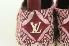 Louis Vuitton Womens Sz 40 Burgundy Since 1854 Starboard Flat Espadrille 14LV118