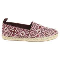 Louis Vuitton Womens Sz 40 Burgundy Since 1854 Starboard Flat Espadrille 14LV118