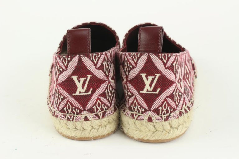 Louis Vuitton Womens Sz 40 Burgundy Since 1854 Starboard Flat Espadrille  5L415V at 1stDibs