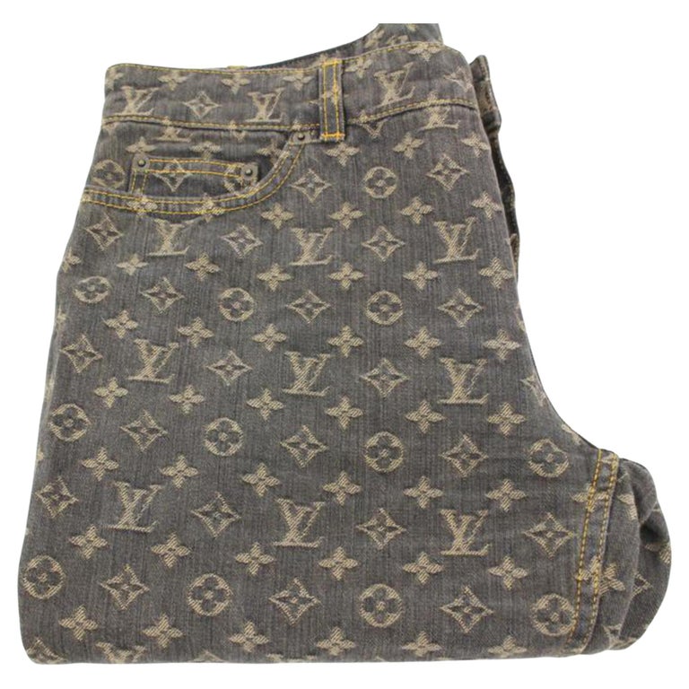 Louis Vuitton X Kim Jones Indigo Monogram Denim Regular Fit Jeans M at  1stDibs