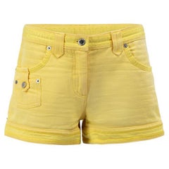 Antique Louis Vuitton Women's Yellow Denim Low Rise Shorts