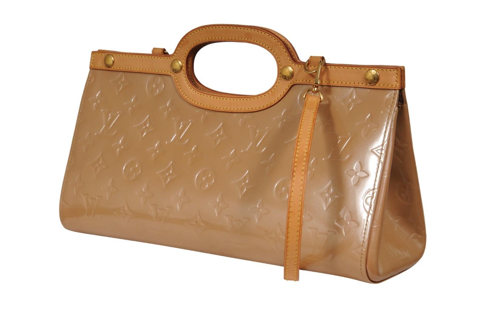 da uomo o donna Louis Vuitton Donna Roxbury Drive Monogram Vernis Borsa a tracolla in pelle marrone in vendita