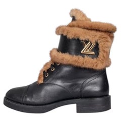 Louis Vuitton Wonderland Black Leather Boots - Size 39