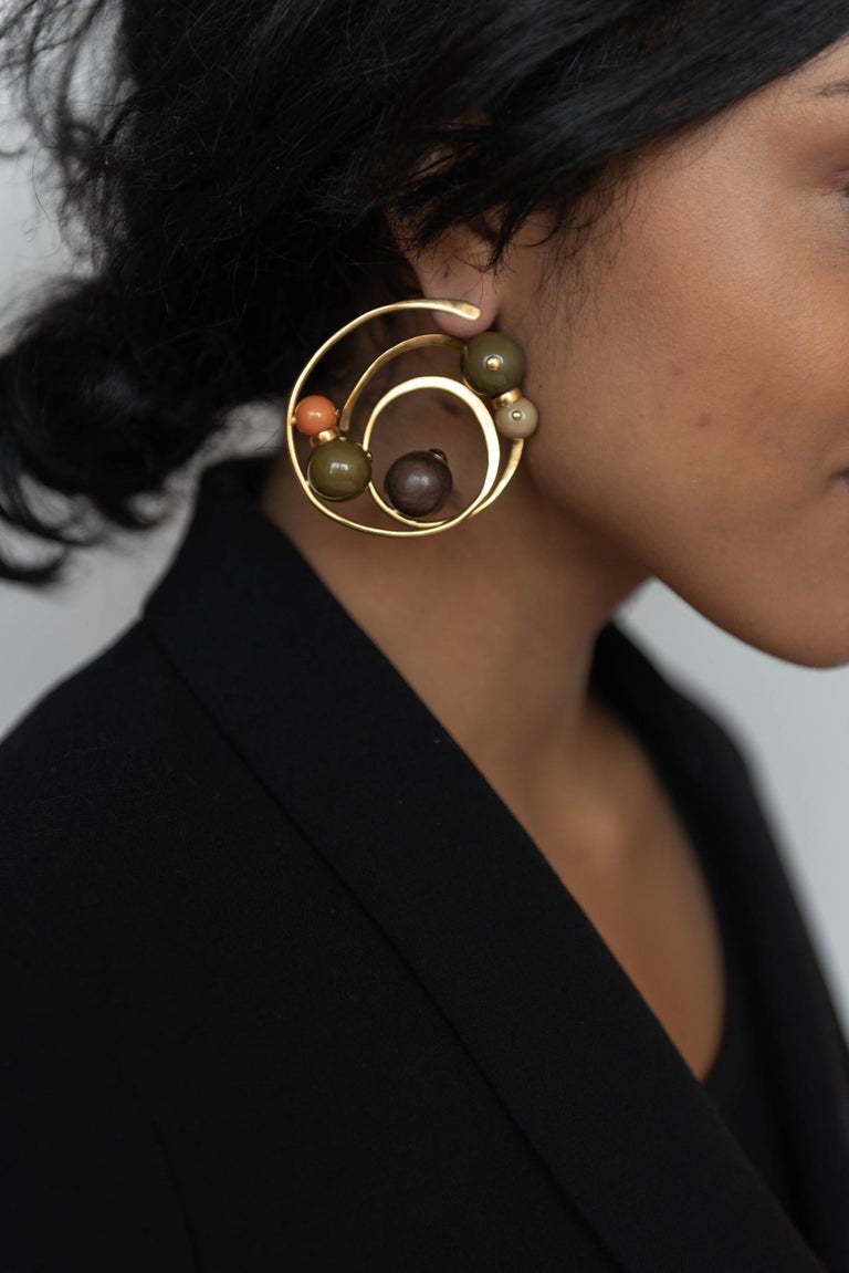 Louis Vuitton LV Spiral Earrings Gold for Women